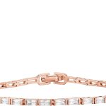 PAVOI 14K Gold Plated CZ Tennis Bracelet for Women | Classic Emerald Cut Simulated Diamond Bracelet